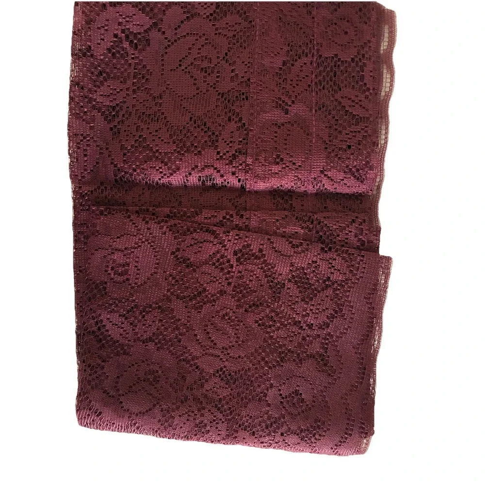 Vintage Martha Stewart Curtain With Valance Berry Climbing Rose Lace 80x63